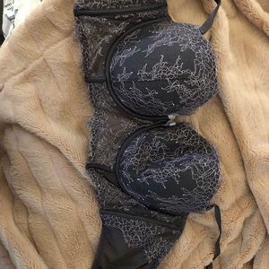 Purple bustier bra very detailed